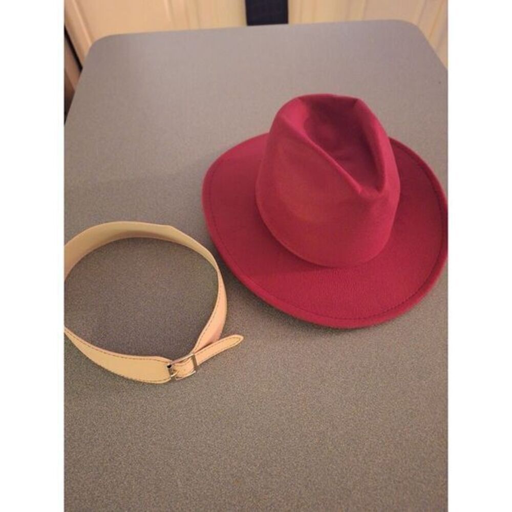 Trendy Rope Strap Fedora Hat – Classic British Style Wide Brim Sun Hat Unisex Fa - Picture 3 of 4